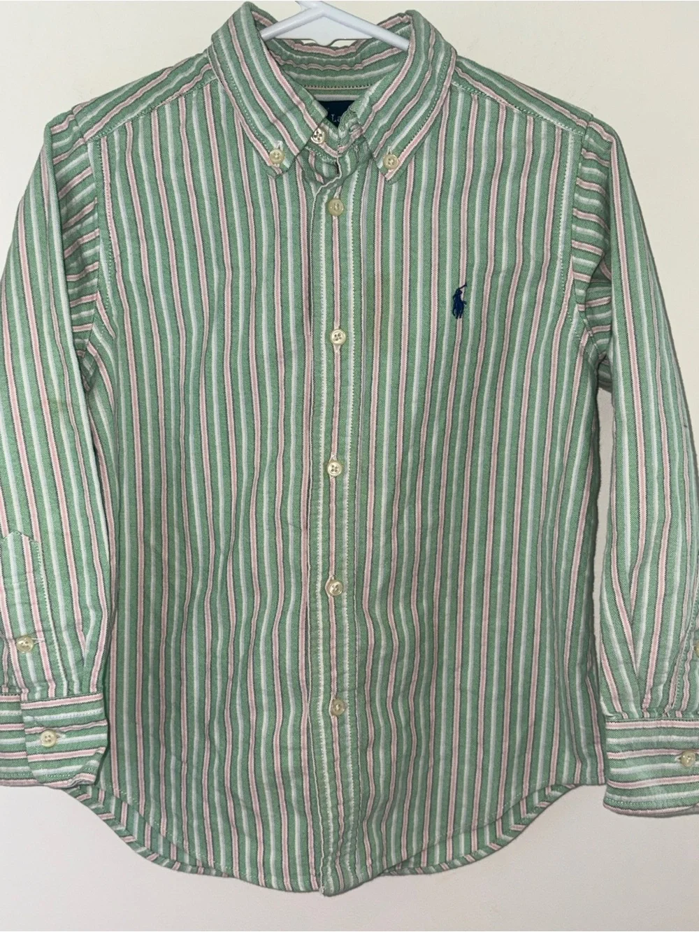 NWOT vintage Ralph Lauren striped oxford cloth shirt boy's sz 5